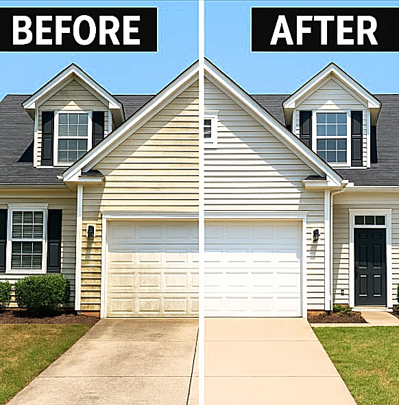 House wash before and after