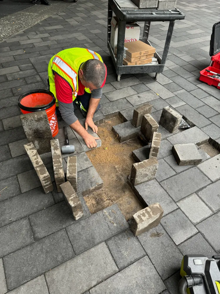 Paver work in progress