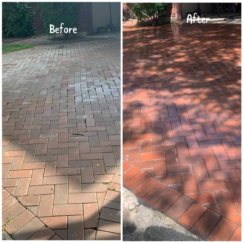 Paver driveway wash
